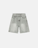 Washed Knee-Length Denim Jorts | Inflation Streetwear INFLATION