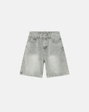 Washed Knee-Length Denim Jorts | Inflation Streetwear INFLATION