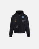 Graffiti Washed Zip Up Hoodie | Inflation Streetwear