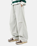lightweight wide-leg parachute pants with adjustable drawcord