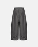 Pinstripe Buttons Barrel Suit Pants | Inflation Streetwear INFLATION