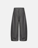 Pinstripe Buttons Barrel Suit Pants | Inflation Streetwear INFLATION
