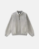 Quarter Zip Up Monkey Washed Sweatshirt | Inflation Streetwear INFLATION
