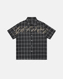 Lettering Embroidery Plaid Shirts | Inflation Streetwear INFLATION