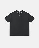 faux two piece henley t-shirt in clean casual style