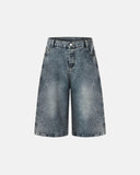 Star Rhinestone Denim Shorts | Inflation Streetwear INFLATION