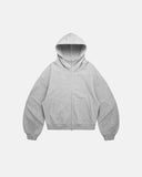 High Collar Fleece Double Zip-Up Hoodies | Inflation Streetwear INFLATION