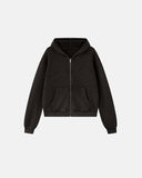 Vintage Washed Waffle Zip Up Hoodie | Inflation Streetwear
