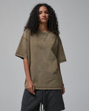 Mock Neck Wax Washed T-Shirt | Inflation Streetwear INFLATION