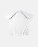 cooling raglan sleeve t shirt front view in white