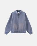 Quarter Zip Up Monkey Washed Sweatshirt | Inflation Streetwear INFLATION
