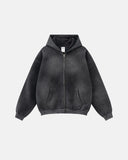 Acid Washed Zip Up Hoodies | Inflation Streetwear INFLATION