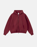 Vintage Washed Fleece Boxy Zip Hoodie | Inflation Streetwear INFLATION