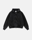 Vintage Washed Fleece Boxy Zip Hoodie | Inflation Streetwear INFLATION