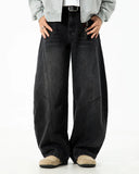 Curved Seam Deconstructed Barrel Jeans | Inflation Streetwear INFLATION