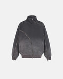 Washed Asymmetric Zip Sweatshirt | Inflation Streetwear
