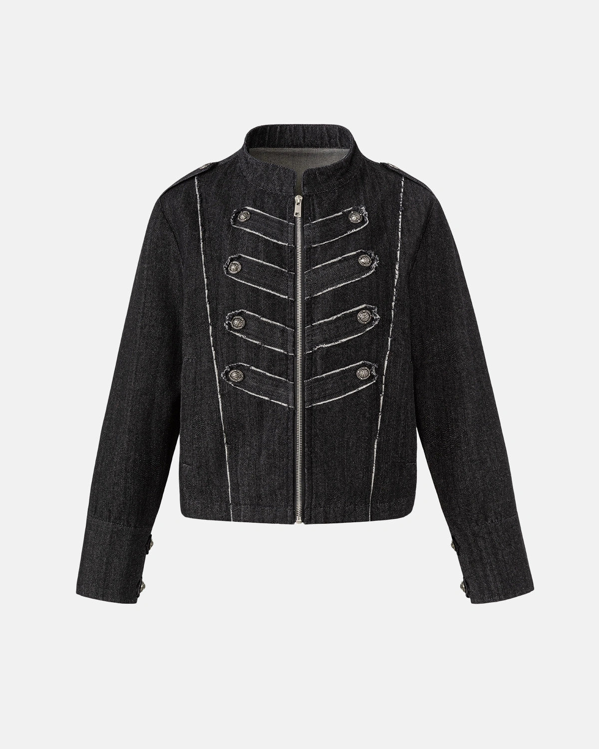 Napoleon-Inspired Cropped Denim Jacket | Inflation Streetwear 