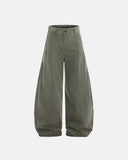 Washed Cotton Barrel Cargo Pants | Inflation Streetwear