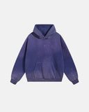 Acid Washed Ripped Fleece Hoodies | Inflation Streetwear INFLATION