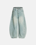 Lettering Embroidery Baggy Jeans | Inflation Streetwear INFLATION