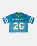 vintage number mesh jersey with distressed graphics