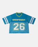 vintage number mesh jersey with distressed graphics