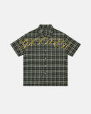 Lettering Embroidery Plaid Shirts | Inflation Streetwear INFLATION