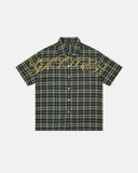 Lettering Embroidery Plaid Shirts | Inflation Streetwear INFLATION