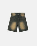 Washed Knee-Length Denim Jorts | Inflation Streetwear INFLATION