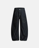 Stitching Multi Pockets Baggy Jeans | Inflation Streetwear INFLATION
