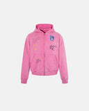 Graffiti Washed Zip Up Hoodie | Inflation Streetwear