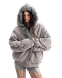 Reversible Faux Fur Hooded Jacket | Inflation Streetwear INFLATION