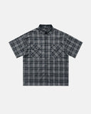 Plaid Script Embroidered Shirt | Inflation Streetwear INFLATION