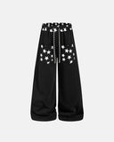 black star graphic barrel sweatpants front view