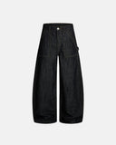 Dark Indigo Baggy Barrel Jeans | Inflation Streetwear INFLATION