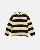 Retro Striped Rugby Polo Shirt | Inflation Streetwear