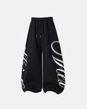 studded graphic sweatpants for men
