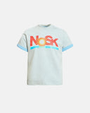 contrast letter graphic layered t shirt