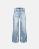 vintage whiskered bootcut jeans front view