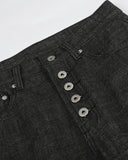 oversized baggy jeans with extended button detail