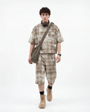 Boxy Tencel Washed Plaid Print Shirt | Inflation Streetwear INFLATION