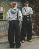 Asymmetric Buckle Denim Overalls Jeans | Inflation Streetwear INFLATION