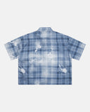 Boxy Tencel Washed Plaid Print Shirt | Inflation Streetwear INFLATION