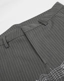 Pinstripe Cinch Back Tailored Pants | Inflation Streetwear INFLATION