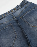Adjustable Waist Bamboo Weave Baggy Jeans | Inflation Streetwear INFLATION