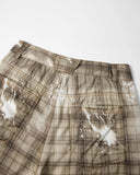 Tencel Washed Plaid Print Longline Shorts | Inflation Streetwear INFLATION