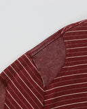 Striped Patchwork Washed T-Shirt | Inflation Streetwear INFLATION