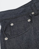 Button Detail Baggy Denim Jorts | Inflation Streetwear INFLATION