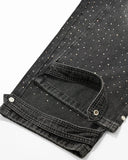 Colorful Rhinestone Wash Baggy Jeans | Inflation Streetwear INFLATION