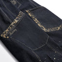 Leopard Patch Rhinestone Barrel Jeans | Inflation Streetwear INFLATION